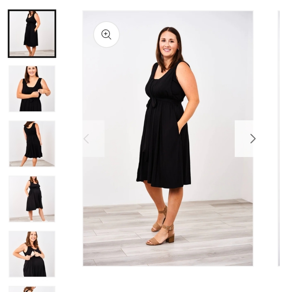 Latched Mama "Momper" nursing & maternity romper, black